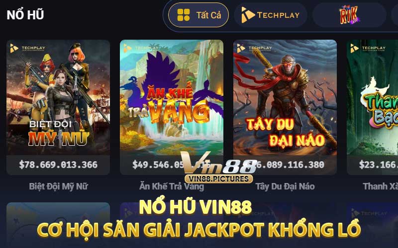 Nổ hũ VIN88 - Cơ hội săn giải Jackpot khổng lồ